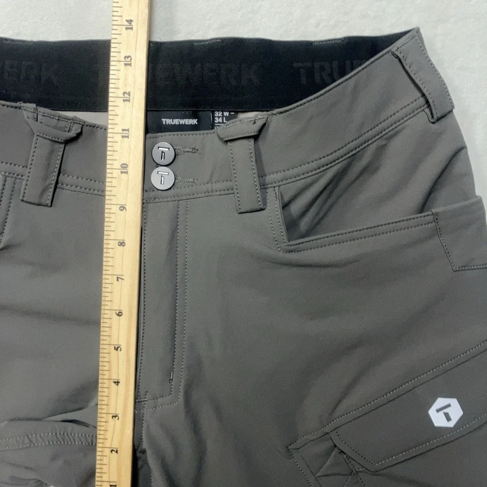 Truewerk Pants Gray T1 Pro WerkPant With Knee Pads Nylon Cargo Mens 32x34